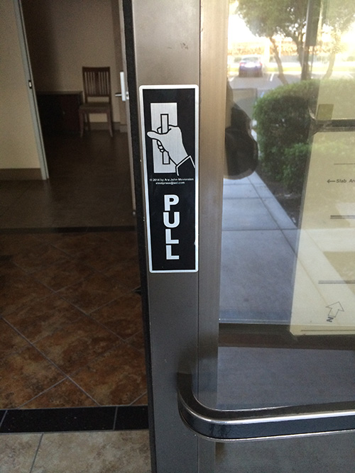 Push Door Label